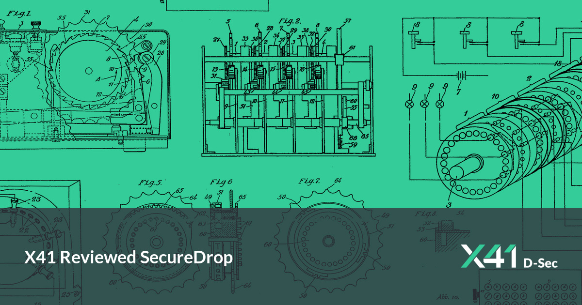 X41 Reviewed SecureDrop