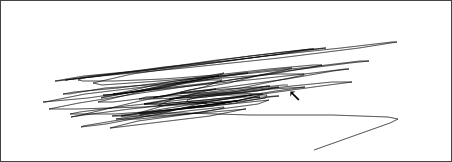 Similar to the previous one, but less dense: the user moved vertically more this time